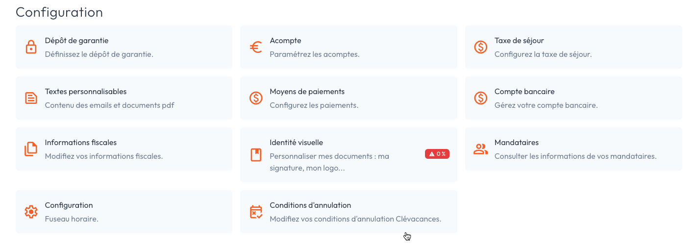 Cliquer sur le menu Conditions d'annulation.