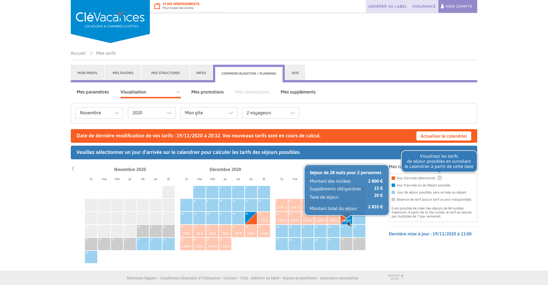 Calendrier exemple 1.