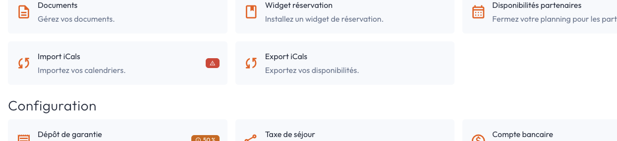 Notification erreur de synchronisation iCal.