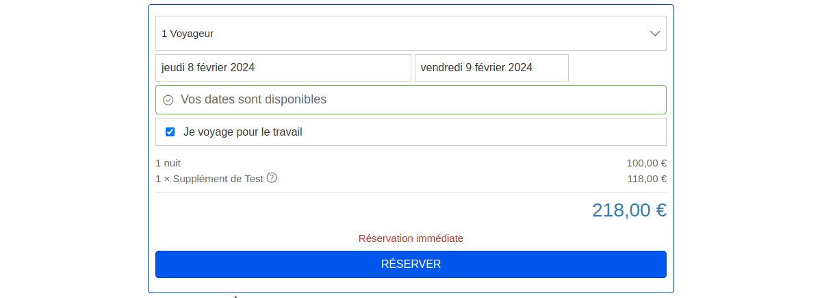 Exemple d'autres couleurs sur le widget.